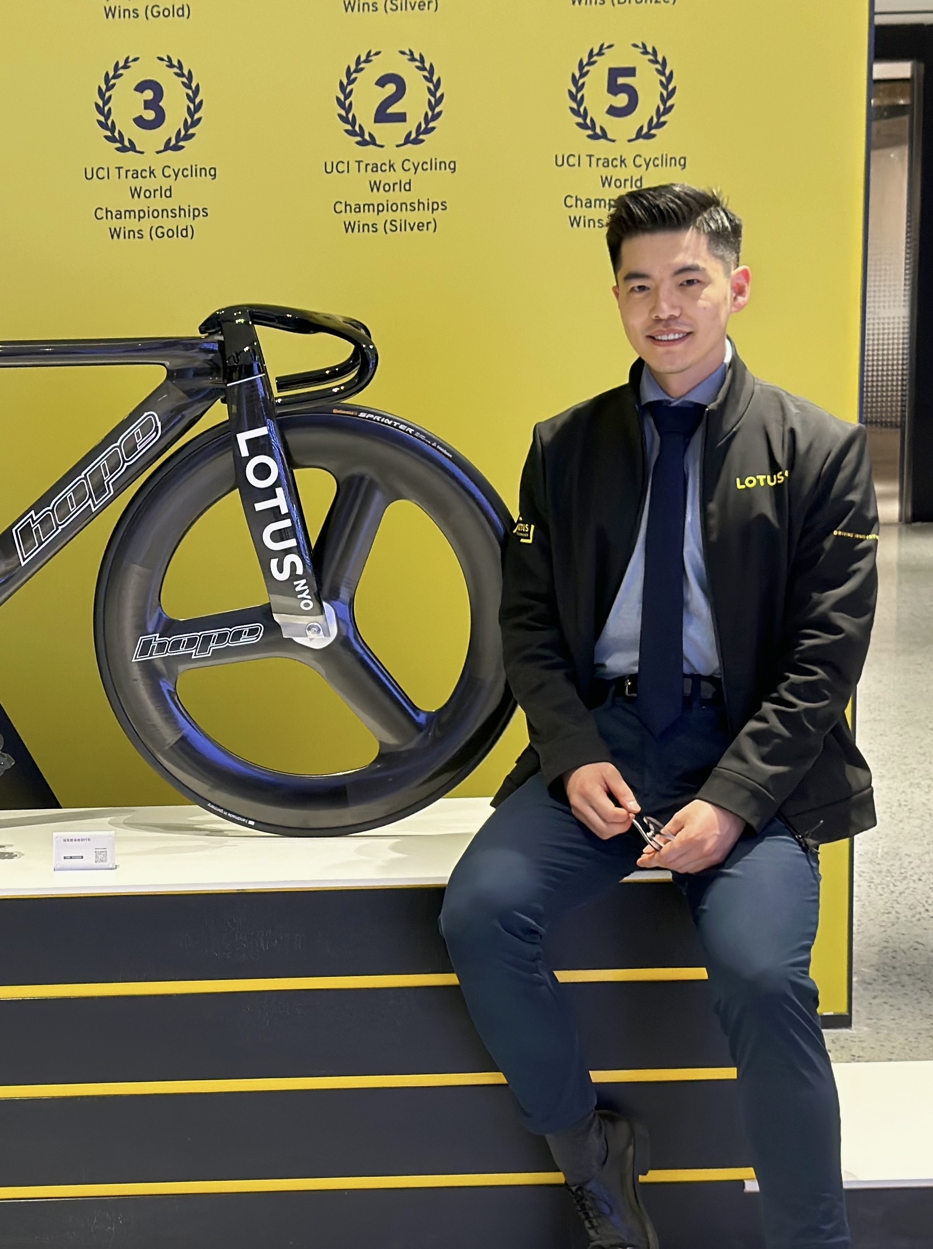 Yang Song with Lotus x Hope bicycle in Frankfurt - Senior Algorithm Engineer